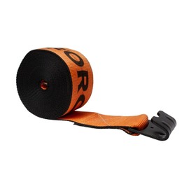 Mytee Products (4 Pack) Kinedyne K Force Winch Straps 4" x 30' Orange Heavy Duty Tie Down w/Flat Hooks WLL# 6670 lbs | 4 Inch Cargo Control for Flatbed Truck Utility Trailer