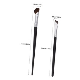 IWOWHERO Professional Makeup Brushes 4pc Set Includes Angled Eyeliner Brush for Eye Brow Makeup
