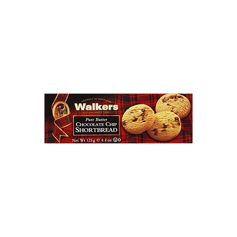 Walkers Shortbread Chocolate Chip Shortbread Cookies, 4.4 Ounce Box