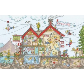 Bothy Threads Counted Cross Stitch Kit - Cut Thru' Adventure Holiday
