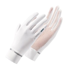 Men's UV Protection Gloves, For Driving, Summer, Two Fingers, UPF50+, Sun Protection, Women's, Gloves, Thin, Breathable, Quick Drying, Mesh Material, Smartphone Compatible, 2-Way, Sports, Bicycle, Running, Outdoor Activities