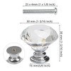 FOCCTS 12 PCS 30mm Crystal Door Knobs Glass Drawer Knobs
