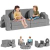 MAMIZO 10pcs Modular Kids Play Couch, Child Sectional Sofa, Nugget