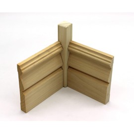 3/4" x 3/4" x 6" Poplar (Paint Grade) Hardwood Simple Inside Corner Base Block, Trim Molding (6)