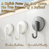 Boxonly Suction Cup Hooks for Shower, Single Hook for Hanging