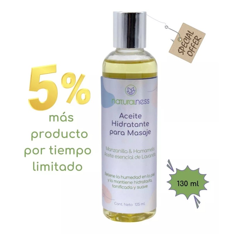 Naturalness Aceite Para Masaje Corporal Hidratante Aroma Lavanda