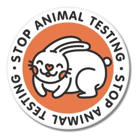 Stop Animal Testing Vinyl Sticker - Select Size