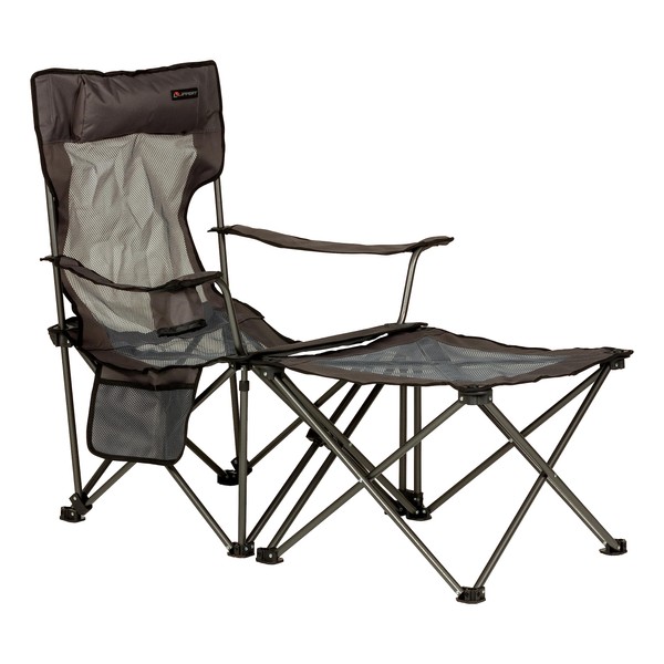 Lippert Sun Soaker Two-Position Vented Reclining Camping Chair with Footrest,