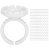 Pack of 100 Eyelash Glue Ring Cup, Disposable Eyelash Extension