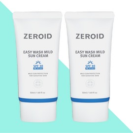 Zeroid sunscreen, no sunscreen, easy wash mild 50mlX2 / 제로이드 선크림 무기자차 이지워시 마일드 50mlX2개