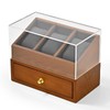 Oirlv Premium Watch Storage Box Wooden Watch Organiser with Removable