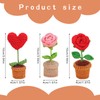 3Pcs Crochet Flowers Handmade Flowers Pot Crochet Potted Hand Knitted