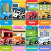 Cartoon Truck Car Toys for Kids with 12pcs Traffic Signs,