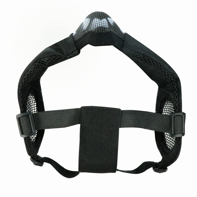AOUTACC Half Face Airsoft Mesh Mask and Cap Set, Tactical