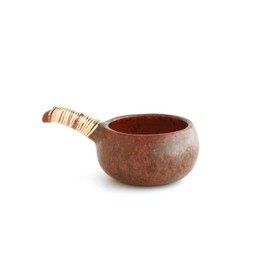 Bitto Incense Burner Incense Bowl Terracotta with Raffia Handle Length 21 cm Height 6 cm Diameter 11 cm