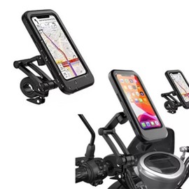 Soporte Impermeable para Teléfono de Motocicleta Soporte de Navegación para Bicicleta con Rotación de 360°