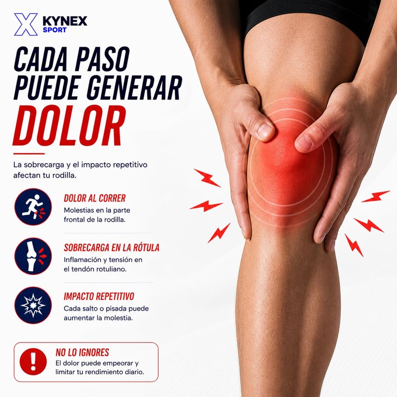 Sport Banda Rotuliana Ajustable con Almohadilla, Soporte Dirigido, Transpirable, Velcro
