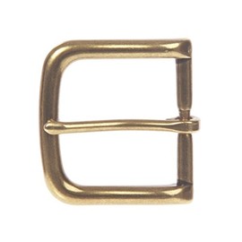 1 1/2" (38 mm) Single Prong Square Belt Buckle Color: Antique Brass