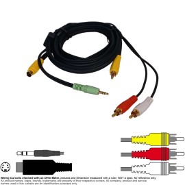 C2G CTG Cables To Go Cable S Video TV Mini Din MD 4 Pin 3.5mm Stereo RCA AV Composite   6FT C2G 27991