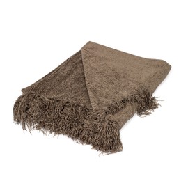 BIRDROCK HOME Internet’s Best Chenille Throw Blankets - Taupe - Ultra Soft Couch Blanket with Fringe - Light Weight Sofa Throw - 100% Microfiber Polyester - Easy Travel - Bed - 50 x 60