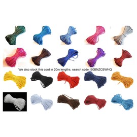 Angel Malone 10 Mtrs. X 2mm Premium Quality Kumihimo Rattail Satin Cord Jewellery Making - UK Seller (Pillar Box Red)