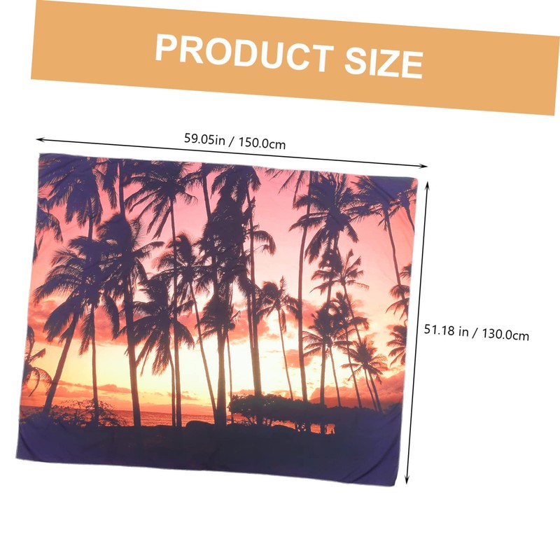 Operitacx 1Set Creative Summer Beach Tree Wall Tapestry Vibrant Hawaiian