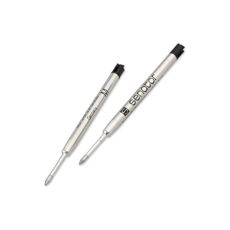 Senator Kugelschreibermine 2er-Set Metall-Großraummine Farbe: schwarz Strichbreite: 1,0 mm G2