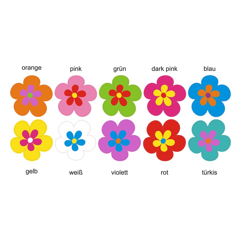 Hippie Flowers Car Sticker Hippie 030 – in Top Matt