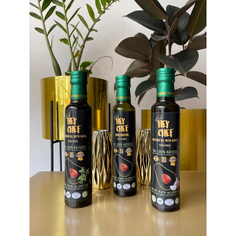 Hey Chef Extra Virgin Avocado Oil, 100% Natural, 8.4 fl