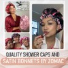 Zomac Gorro Ducha Satén Mujer Reutilizable Impermeable Cabello Largo Estampado