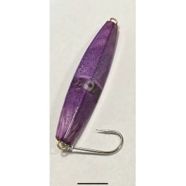 BRJ 16 Oz diamond Jig, Saltwater Jig, Rock Fishing, Ling Cod, Purple Squid
