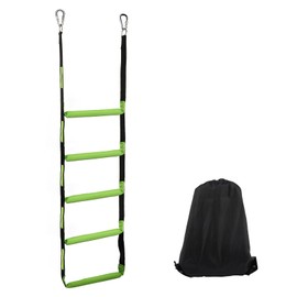 Boat Rope Ladder, Outdoor Portable Foldable Climbing Ladder 550Lbs Strength with Oxford Storage Bag for Inflatable Boats, Fishing Boats, Kayaks, Motorboats, and Canoes(Size:5-Step)