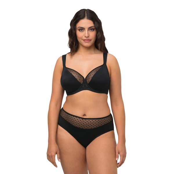 Ulla Popken, Ladies Plus Size Underwire Mesh Edge Bra B