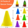 Soccer Cones Set, 24Pcs 7" Cones Sports + 60Pcs Disc