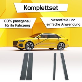 Decorative Trim for VW Golf 5 V Variant 2007-2009 (5-Door, Estate): Paint Protection Film for B-C Pillar Cover Left / Right Front Door / Rear Door (Carbon Design)