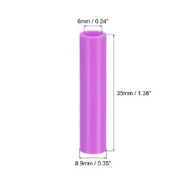 uxcell 8pcs Silicone Straw Tips, Metal Straw Covers, Soft Reusable Straws Tips Fit for 6mm/0.24" OD Stainless Steel Straws, Purple