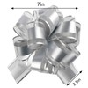 5 PCS Large Pull Bows Wrapping Pull Bow Ribbon，Silver Gift