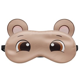 Sleep Mask Travel Relax Eye Cover Bed Emoji Nap Blindfold Brown Bear [042]