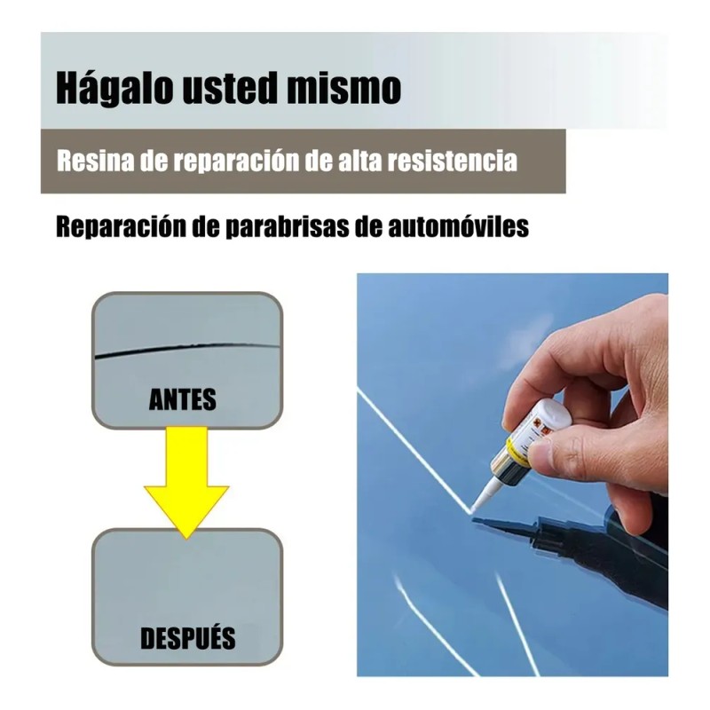 2 Kit Reparador Resina Grieta Parabrisasvidrio Cristal Auto