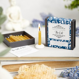 Thank You for Looking After The Cat Candles (wrap). 12 x Twenty Minute Candles with a Ceramic Holder for Relaxation, Meditation, Mindfulness and Well-Being