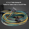 EXERAUO Trailer Wiring Harness Kit, 4 Pin Flat 4 Wire