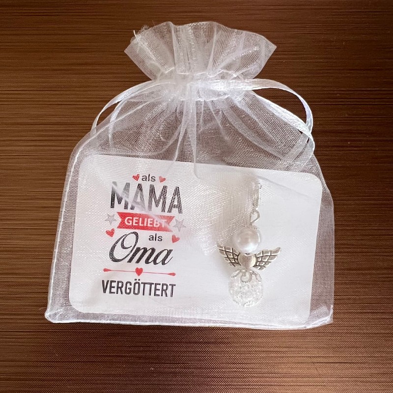 Schutzengel Schlüsselanhänger Oma Mama Opa Mama Geschenk Geburtstag Perlenengel Glücksbringer