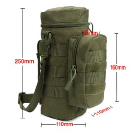 TsunNee Taktisch Flaschenhalter, Molle Wasserflaschenhalter, Militär Trinkflasche Beutel, Bottel Carrier, für Wandern Radfahren Laufen Camping (Armeegrün)