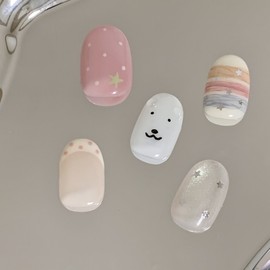 [Handmade Nail Tips] Ganadi Mood Pop Nail Tips - Almond / [수제네일팁] 가나디 무드팝 네일팁 - 아몬드