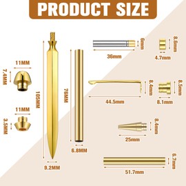 Leriton 6 Set Letter Opener Kit and Pen Kits for Woodturning Project 7mm DIY Envelope Slitter Paper Mail Opener Tool Knives Turning Mens Crafts Holiday Gifts Making Supplies