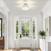 GZBEINI 2-Pack Crystal Semi Flush Mount Ceiling Light, Modern Chrome