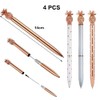 YOUDALIS 4 Pieces Pineapple Ballpoint Pen, Metal Ballpoint Pen with