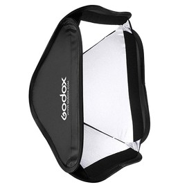 GODOX 23.6 x 23.6 inches (60 x 60 cm), S-Shaped Softbox, Quick Attachable, Bowens Mount, Foldable, Compact, Portable, Storage Case Included, for Studio Photography, Portrait Photography