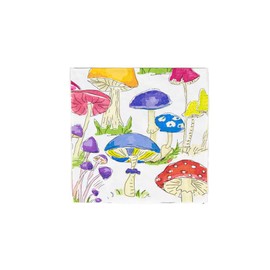 Caspari Woodland Mushrooms Luncheon Napkins - 2 packs of 20 Napkins