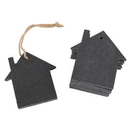Nicola Spring 6X House Slate Christmas Tree Decoration - Small Indoor Craft Wedding Keepsake Ornaments and Rustic Home Decorations - by Nicola Spring